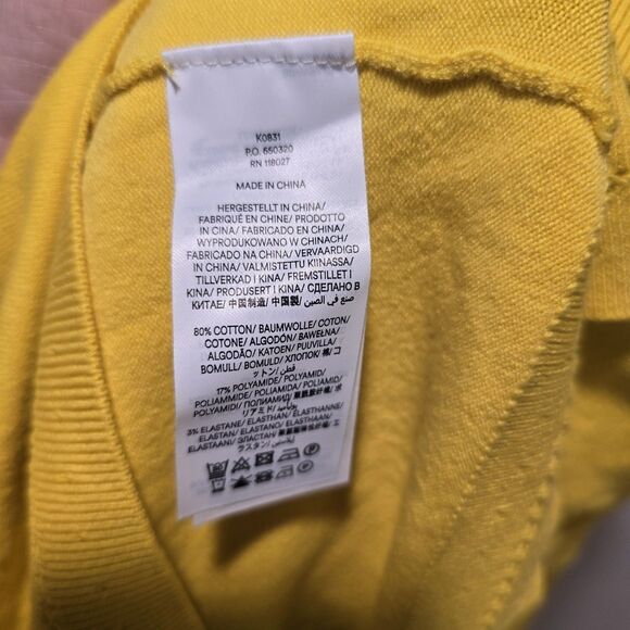 Boden V Neck Sweater Cotton Blend Large Womens Lightweight Yellow Spring Preppy - Picture 10 of 10